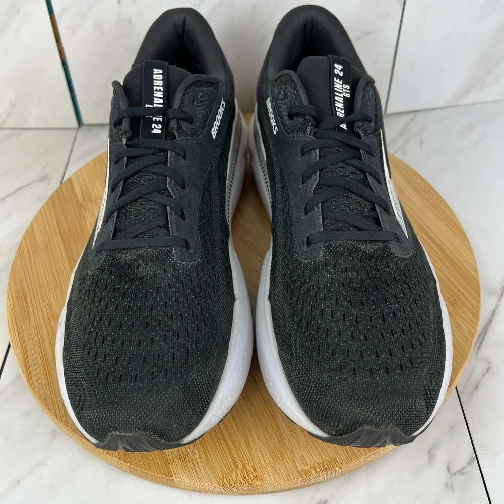 Brooks Adrenaline GTS 24 Mens Size 13 Black White Running Shoes 1104371D087